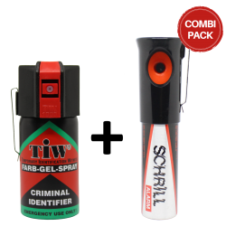 Self-defense spray + Sound Alarm - Criminal Identifier + Schrill...